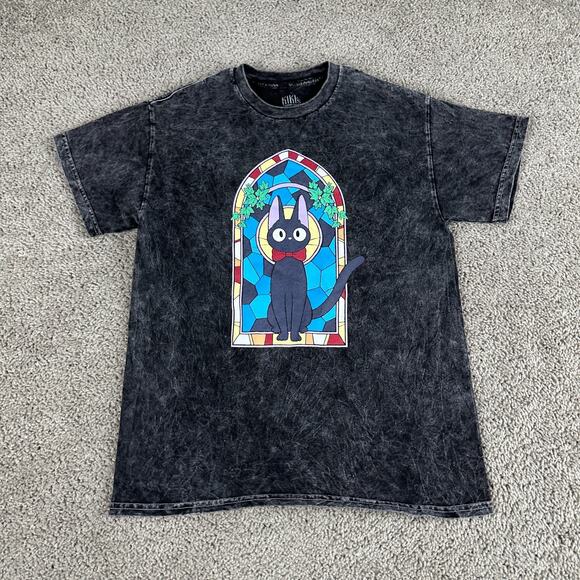 Kiki's Delivery Service Shirt Mens Small Gray Jiji Studio Ghibli Hot Topic - Picture 2 of 8